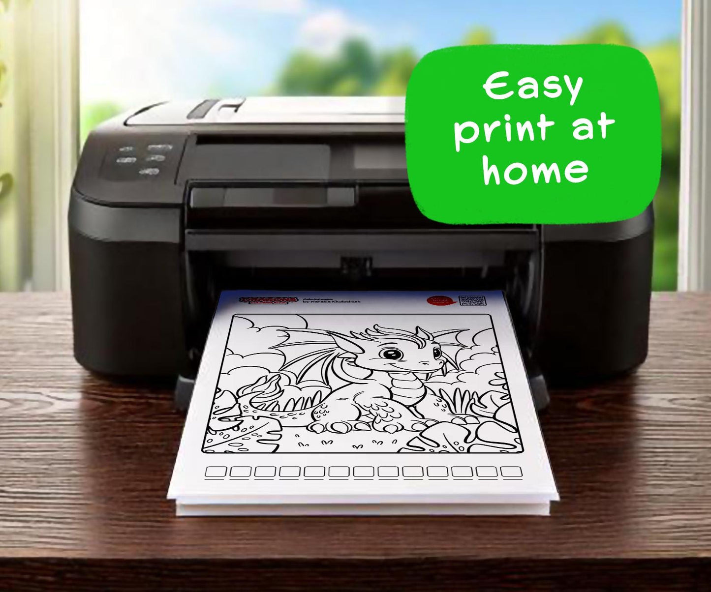 Cute Dragons Coloring Pages – Set 1 (10 Printable Coloring Pages) for Kids & Adults