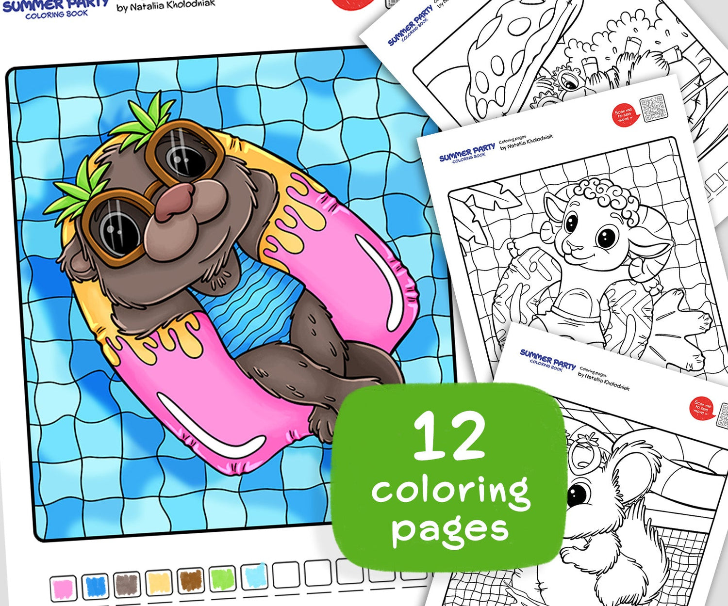 Summer Party coloring pages