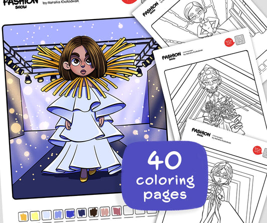 Fashion Show Coloring Pages – 40 Printable Coloring Sheets for Teens & Adults